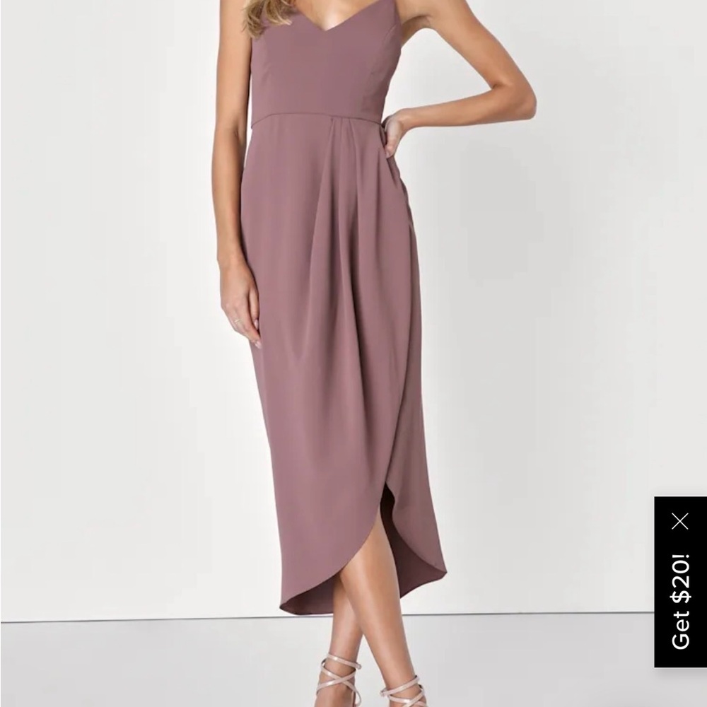 Lulus Elegant Mauve Sleeveless Dress